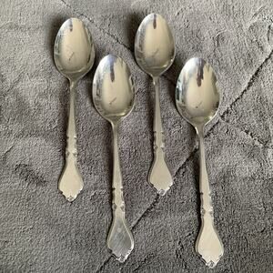 Stanley Roberts DORCHESTER Stainless Rogers Burnished Flatware Tablespoon 4 Lot